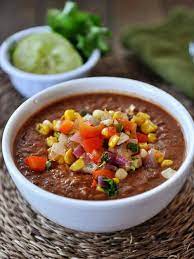 ROASTED SALSA SOUP WITH BLACK BEAN
