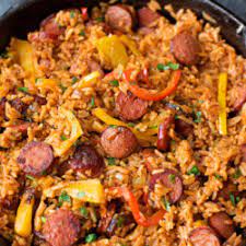 CAJUN SAUSAGE & RICE SKILLET